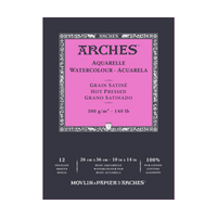 ARCHES blocco acquerello satinata HP bianco naturale 300 g/m² A5 – A3 - 12 fogli