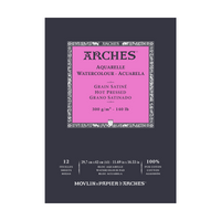 ARCHES blocco acquerello satinata HP bianco naturale 300 g/m² A5 – A3 - 12 fogli