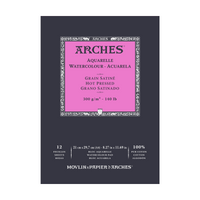 ARCHES blocco acquerello satinata HP bianco naturale 300 g/m² A5 – A3 - 12 fogli