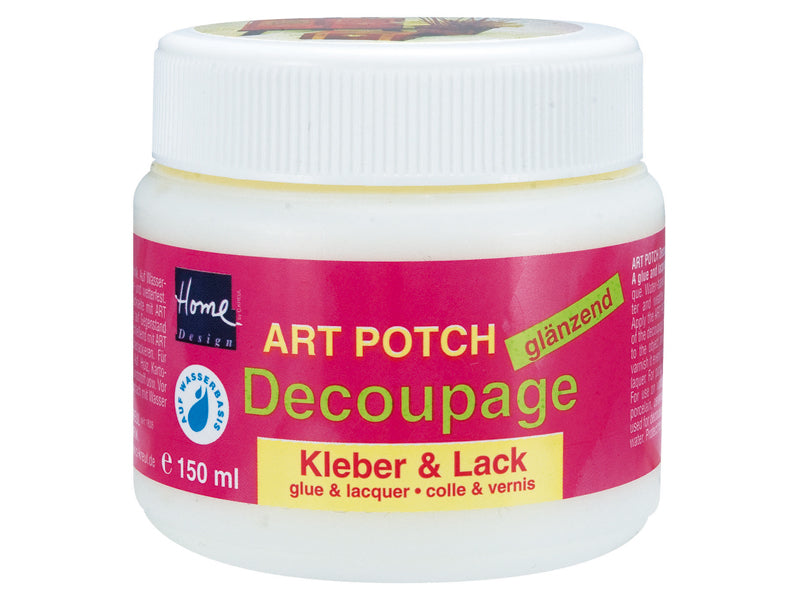 ART POTCH Decoupage colla & vernice - luccicante | volumi diversi