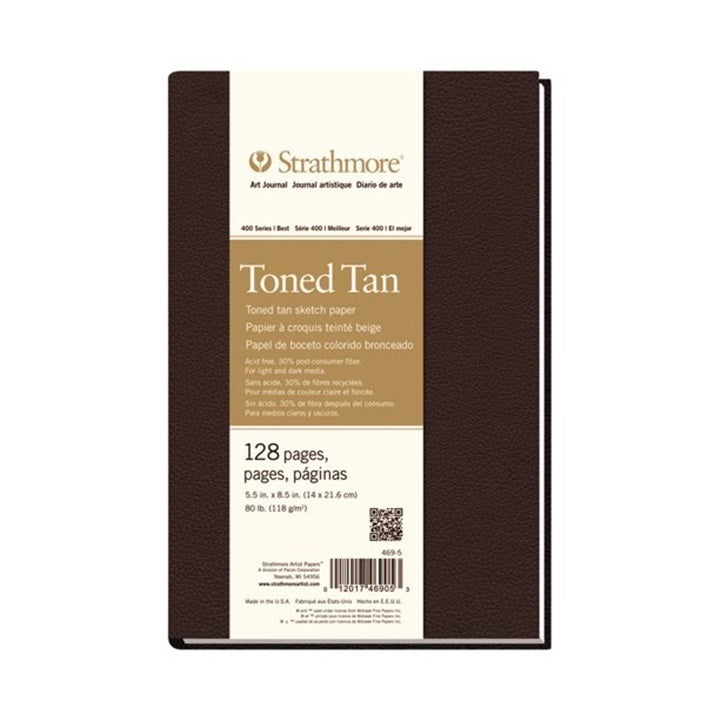 Artbook Strathmore Carta tonica Copertina rigida marrone chiaro | scegli le dimensioni