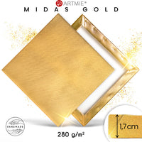 ARTMIE MIDAS tela di pittura dorata su telaio | dimensioni diverse