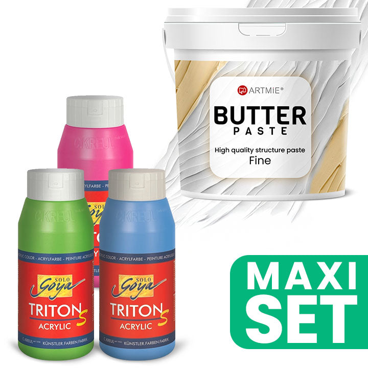 ARTMIE Pasta 3D al burro e set di colori acrilici TRITON S