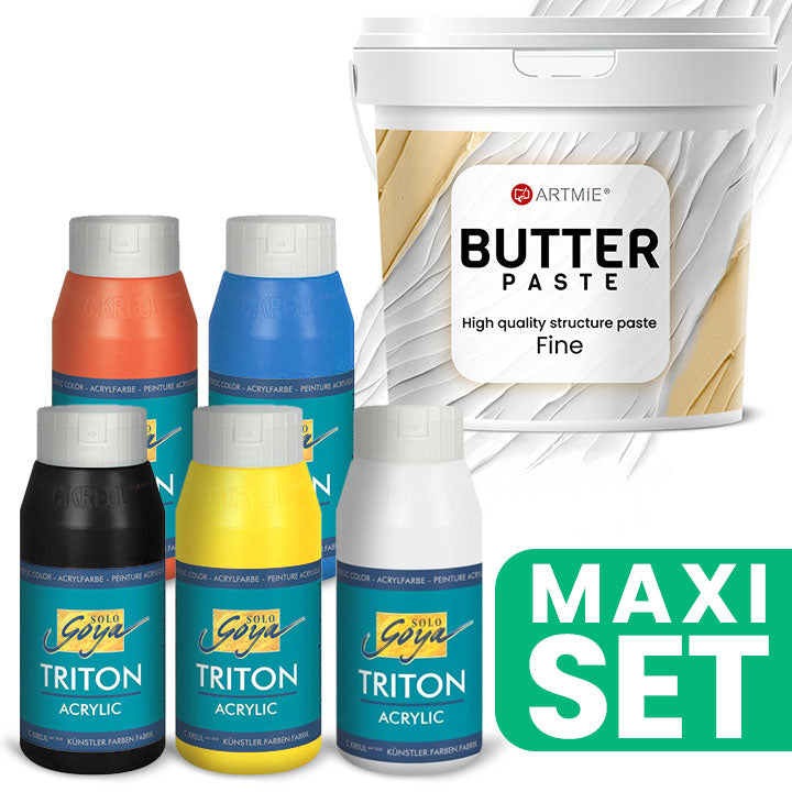ARTMIE Pasta 3D al burro e set di colori acrilici TRITON