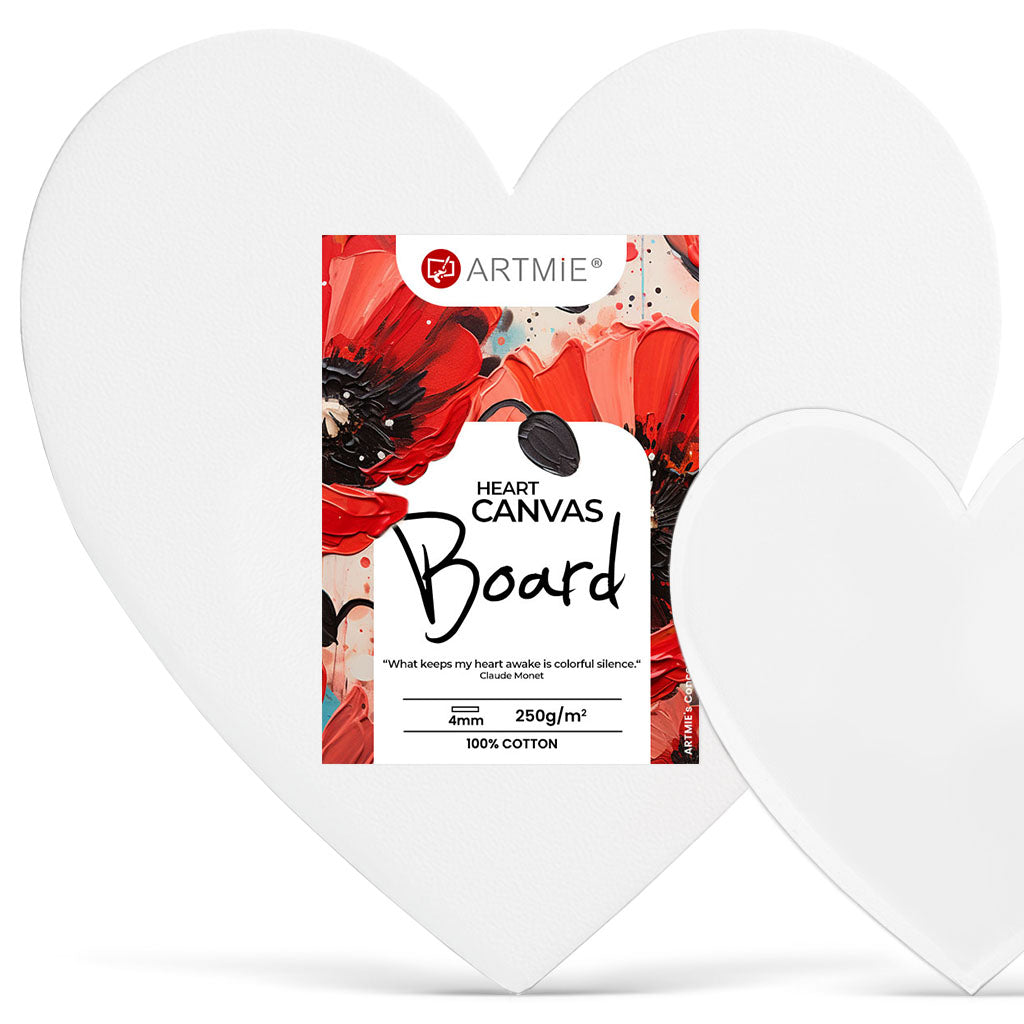 ARTMIE Tela a forma di cuore su cartone | Varie dimensioni