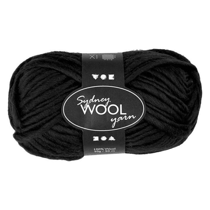 Lana colorata Sydney 50 m – black