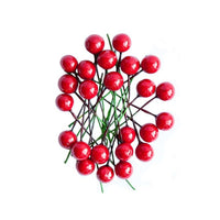 Bacche di agrifoglio decorative 24 pezzi | varie tonalità — immagine 1