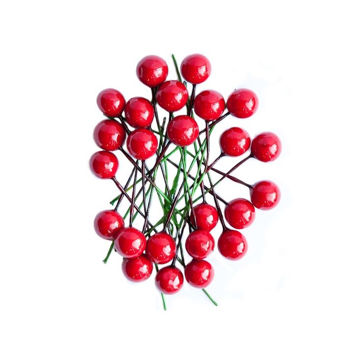 Bacche di agrifoglio decorative 24 pezzi | varie tonalità — immagine 4