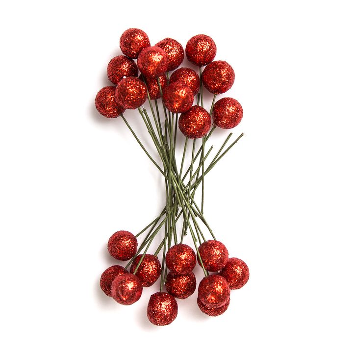 Bacche di agrifoglio decorative 24 pezzi | varie tonalità — immagine 7