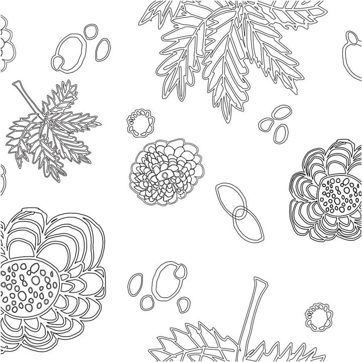 Tessuto di cotone 100 x 140 cm – motivo vegetale