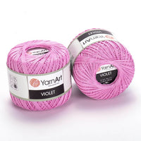 Filato di cotone YarnArt Violet 50 g – 319 rosa