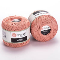 Filato di cotone YarnArt Violet 50 g – 4105 chiaro rosa