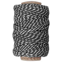 Corda di cotone ritorto 50 m – bianco-nero