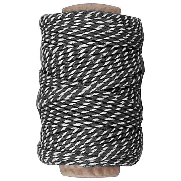 Corda di cotone ritorto 50 m – bianco-nero
