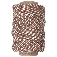 Corda di cotone ritorto 50 m – marrone-bianco