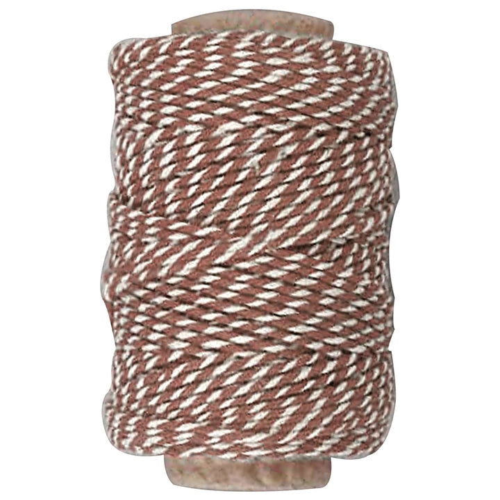 Corda di cotone ritorto 50 m – marrone-bianco