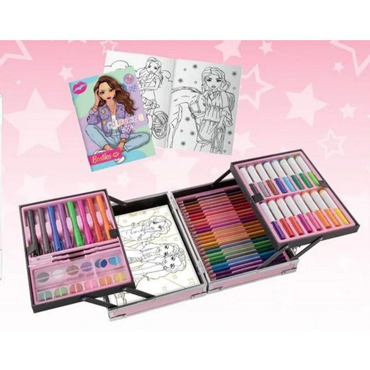 BESTIES Valigetta da colorare in metallo - Set artistico completo con tela
