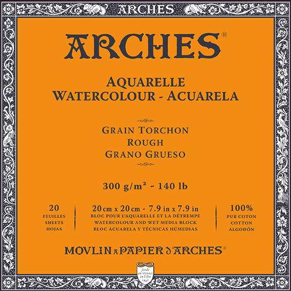 Blocco acquerello ARCHES Rough bianco naturale 300 g/m² 10 – 31 cm - 20 fogli