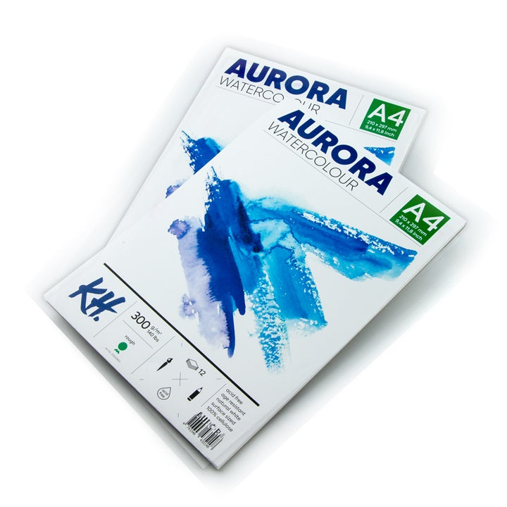 Blocco acquerello AURORA rough - 12 fogli | formati diversi
