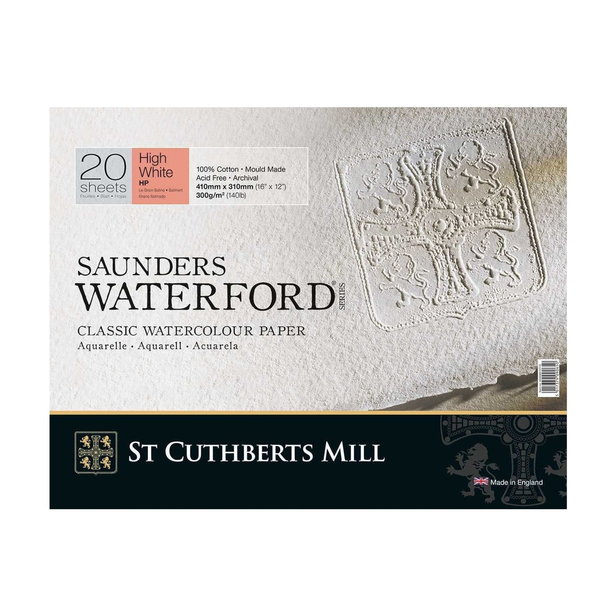 Blocco acquerello CANSON Saunders Waterford HP 300 g/m² 31 x 41 cm - 20 fogli