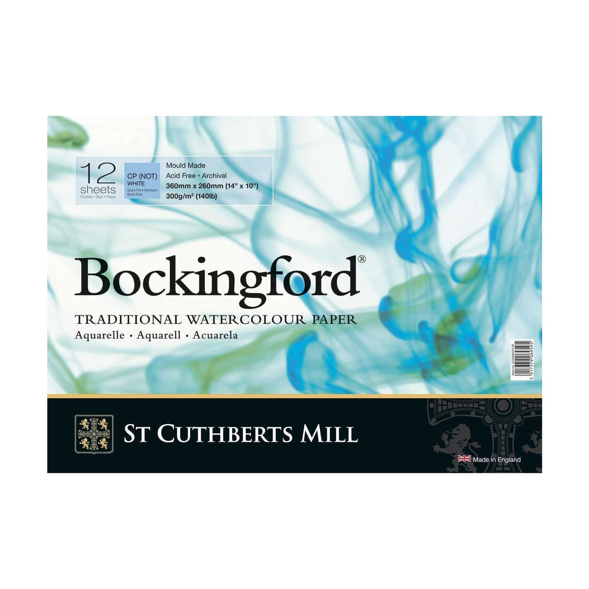 Blocco acquerello CANSON St Cuthberts Bockingford 300 g/m² 12 fogli spirale 18 – 41 cm