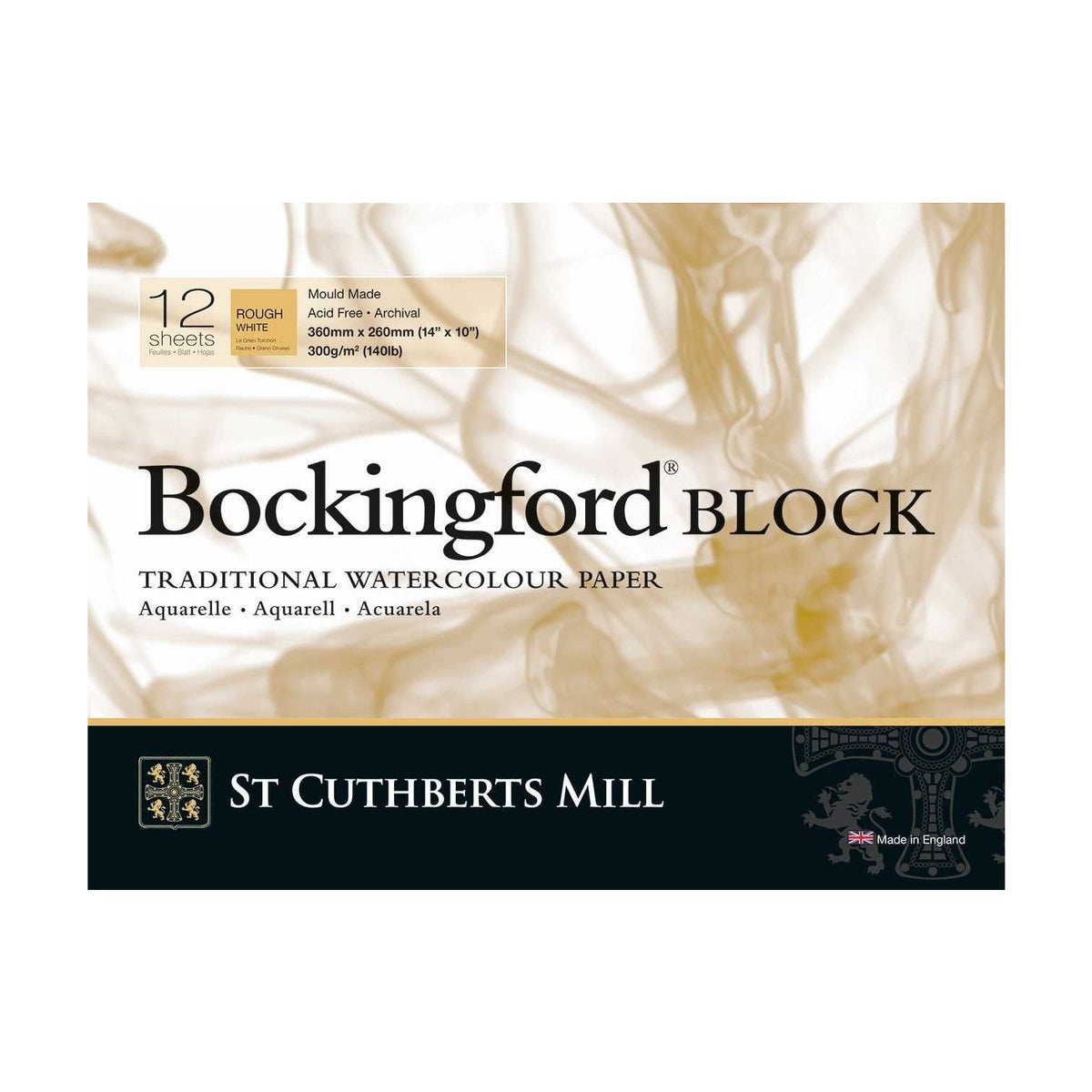 Blocco acquerello CANSON St Cuthberts Bockingford Rough 300 g/m² 31 – 41 cm - 12 fogli