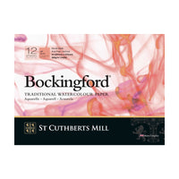Blocco acquerello CANSON St Cuthberts Bockingford satinato (HP) bianco 300 g/m² - 12 fogli