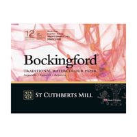 Blocco acquerello CANSON St Cuthberts Bockingford satinato (HP) bianco 300 g/m² - 12 fogli