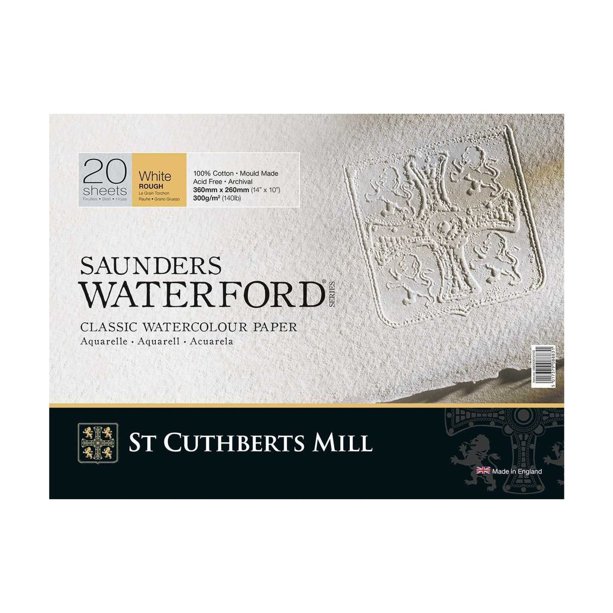 Blocco acquerello CANSON St Cuthberts Saunders Waterford Rough 300 g/m² 26 – 51 cm - 20 fogli