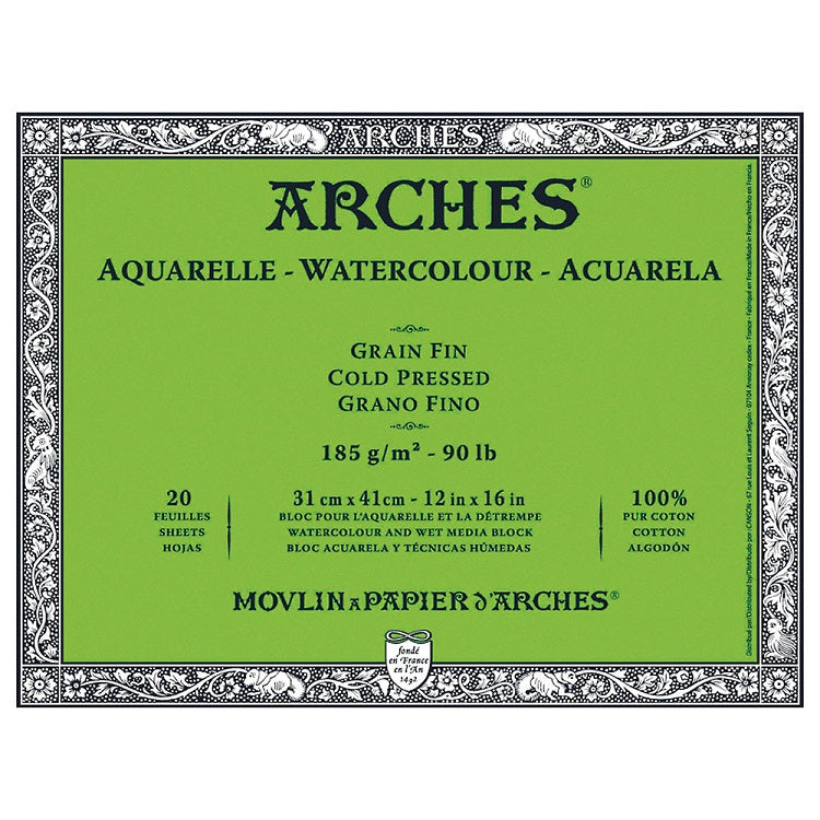 Blocco ARCHES® Aquarelle Watercolour Cold Pressed | sceglie formatoo
