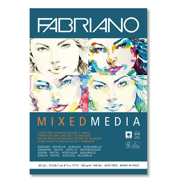 Blocco carta FABRIANO Mixed Media | dimensioni diverse