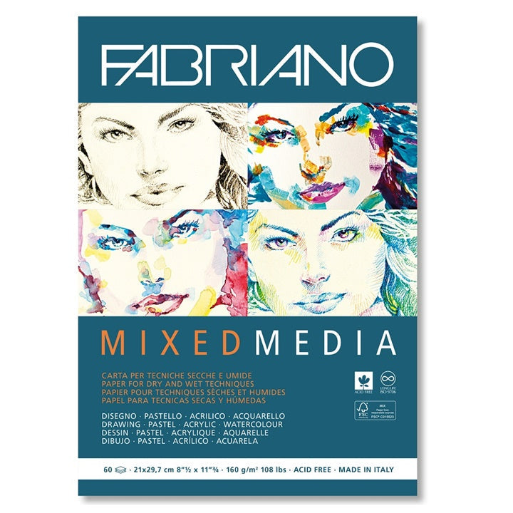 Blocco carta FABRIANO Mixed Media | dimensioni diverse