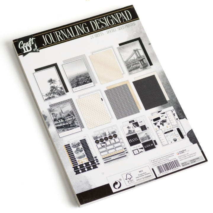 Blocco carta per scrapbooking A5 24 fogli nero