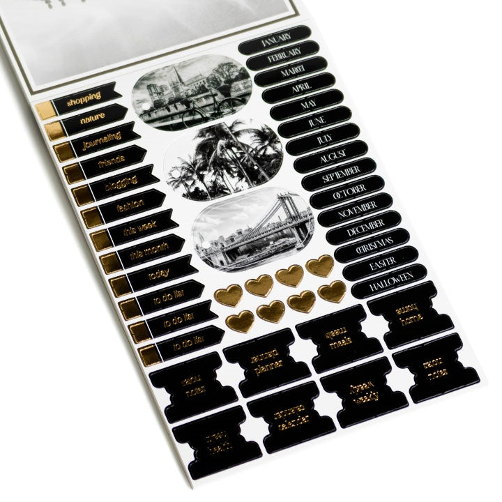 Blocco carta per scrapbooking A5 24 fogli nero