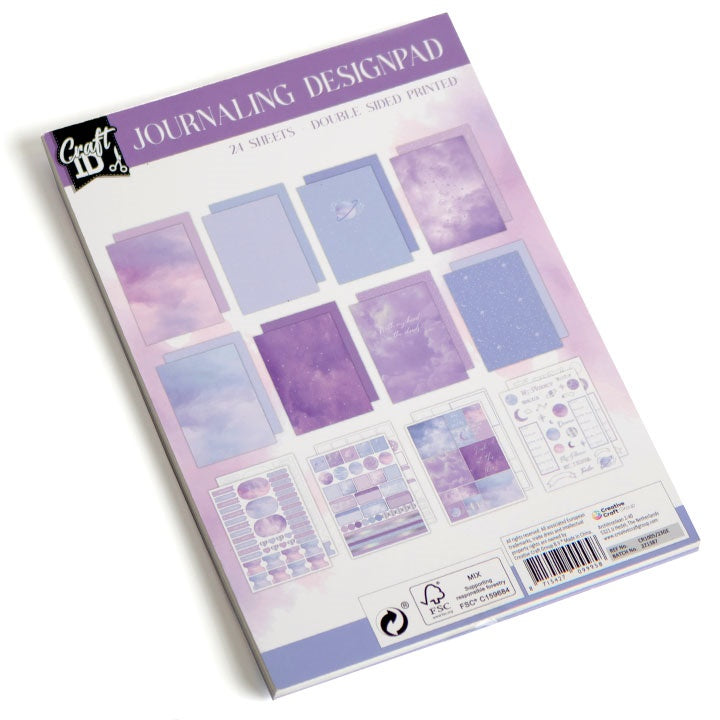 Blocco carta per scrapbooking A5 24 fogli viola