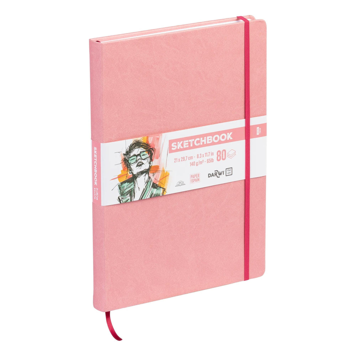 Blocco da disegno DARWI For You Soft Pink A4 - 140 g/m2, 80 fogli