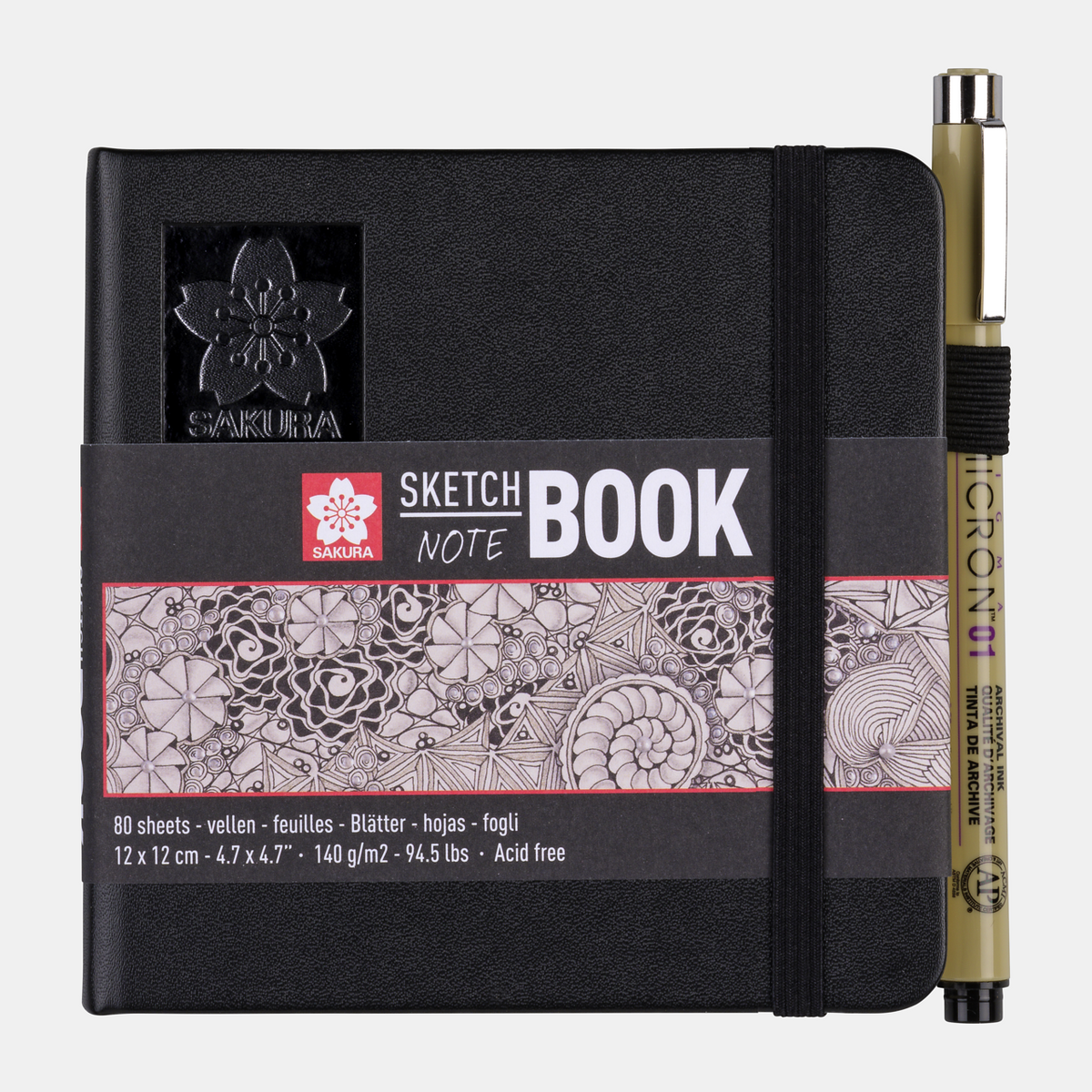 Blocco da disegno SAKURA 140 g/m² – 80 fogli, 9 – 21 cm