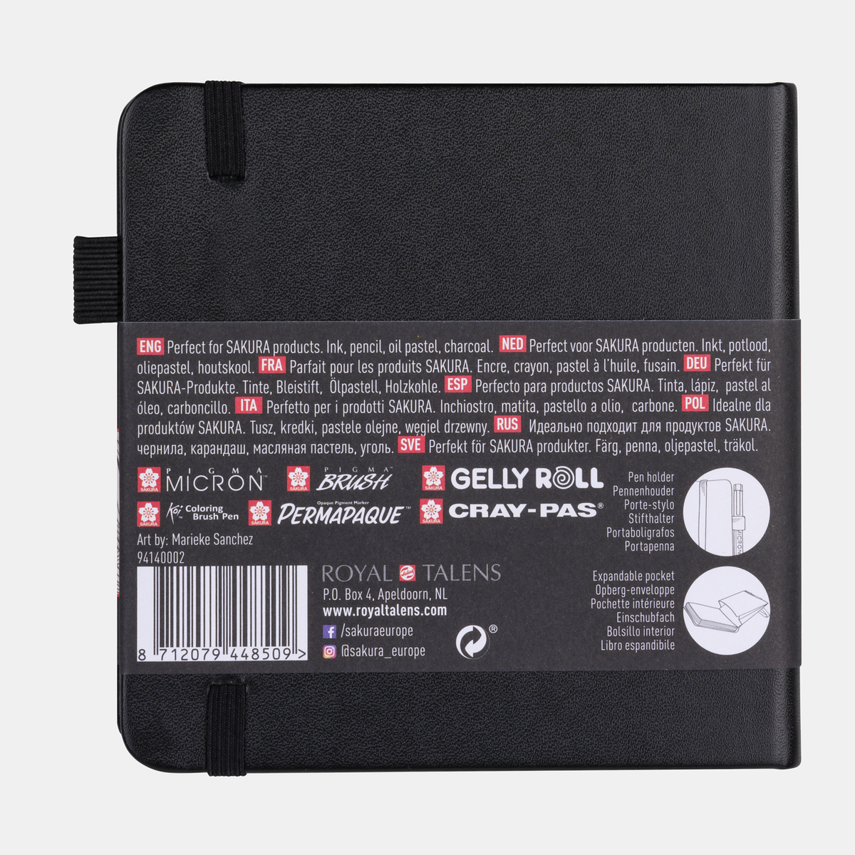 Blocco da disegno SAKURA 140 g/m² – 80 fogli, 9 – 21 cm