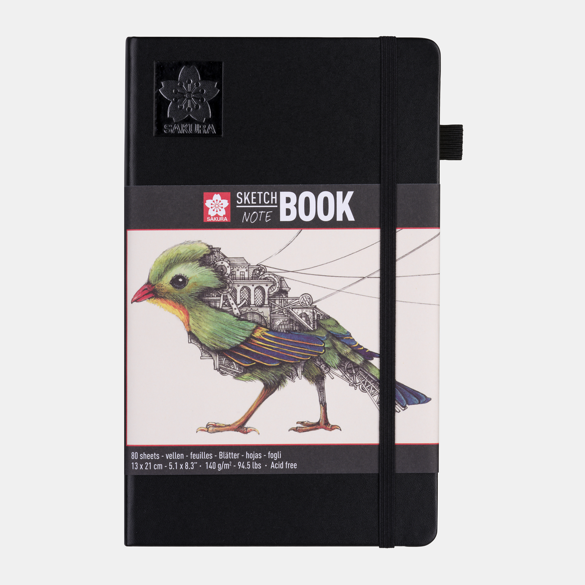 Blocco da disegno SAKURA 140 g/m² – 80 fogli, 9 – 21 cm