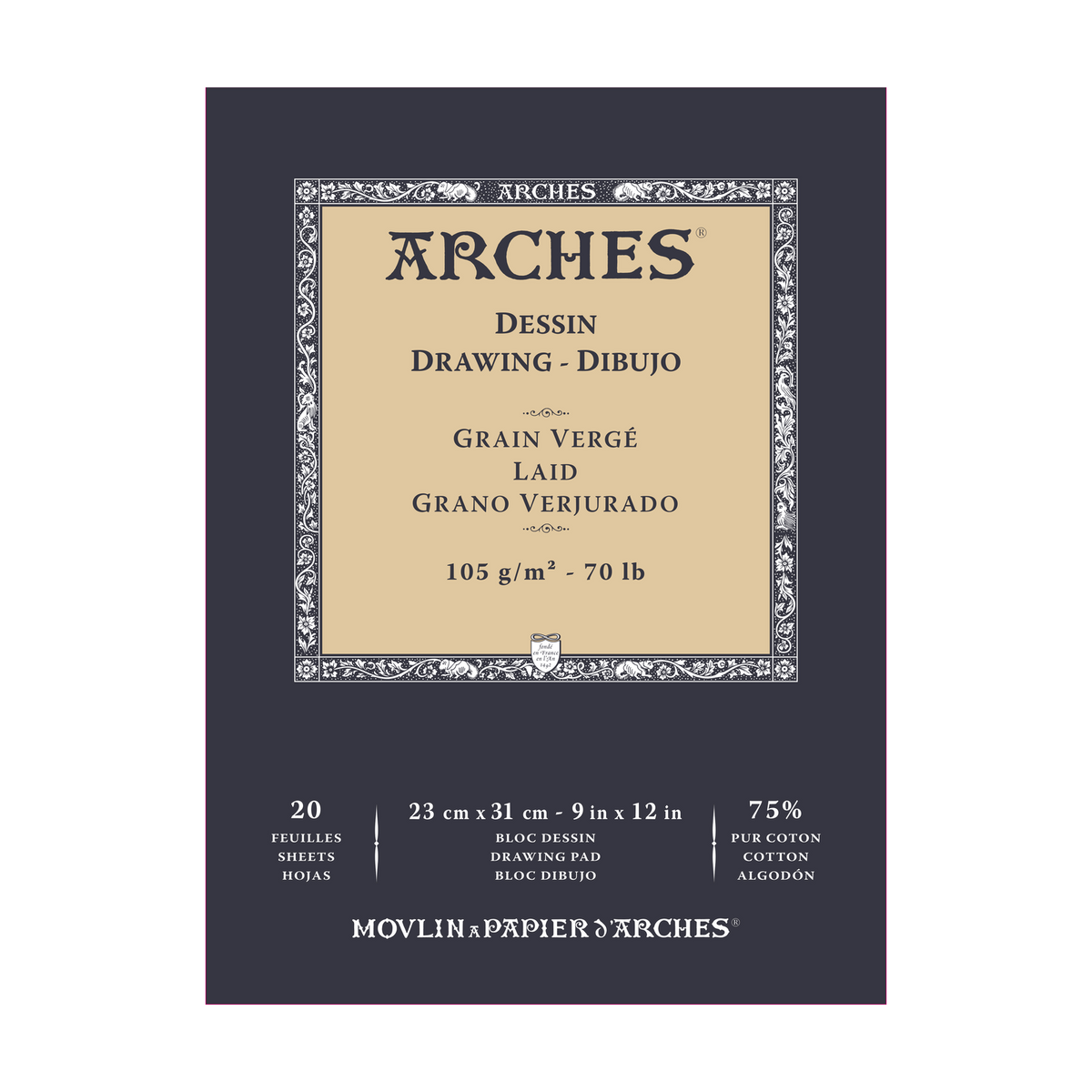 Blocco di carta da disegno ARCHES Sketch 105 g/m² 23 - 26 cm - 20 fogli