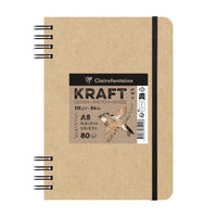 Blocco di carta da disegno kraft CLAIREFONTAINE 115 g/m² A5 – A4 - 80 fogli
