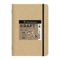 Blocco di carta kraft CLAIREFONTAINE 115 g/m² – A5 – A4, 20 fogli