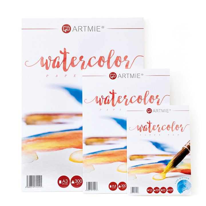 Blocco di carta per acquerello ARTMIE cold press | formati diversi