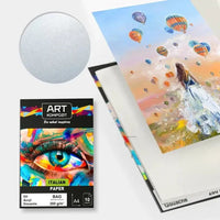 Blocco di carta per texture su tela A4 10 fogli 280g/m2
