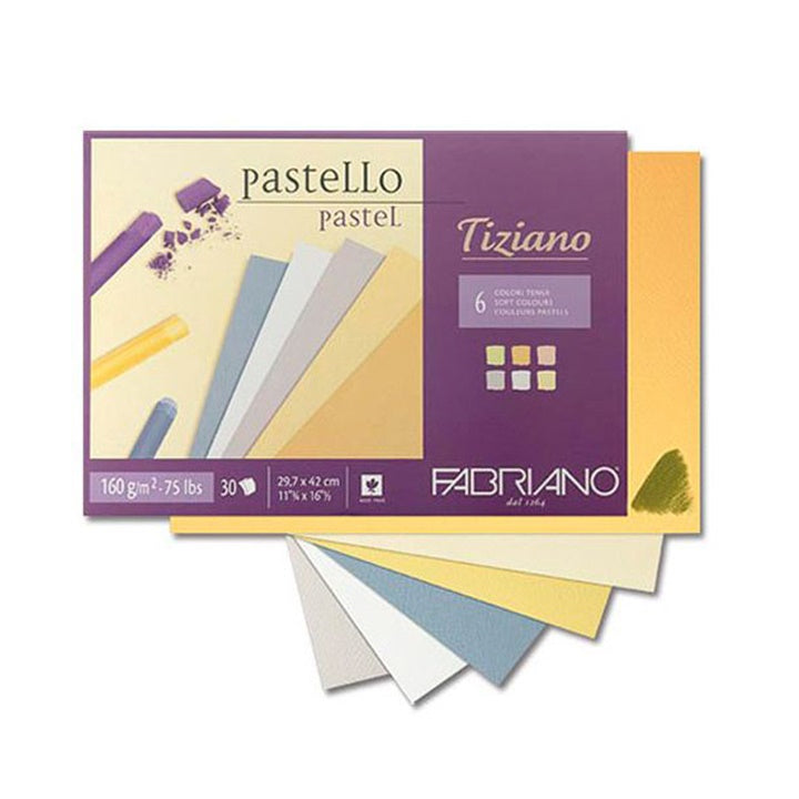 Blocco di carte colorate per pastello FABRIANO Tiziano Soft | dimensioni diverse