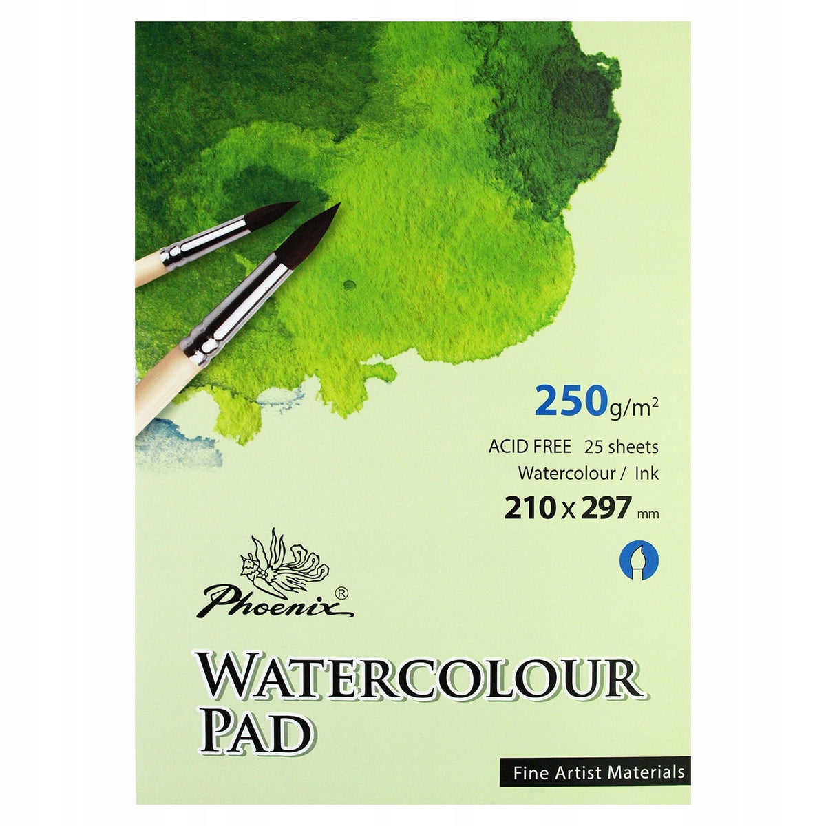 Blocco per acquerello Phoenix 250 g/m², 210 × 297 mm o 297 × 420 mm – formato a scelta