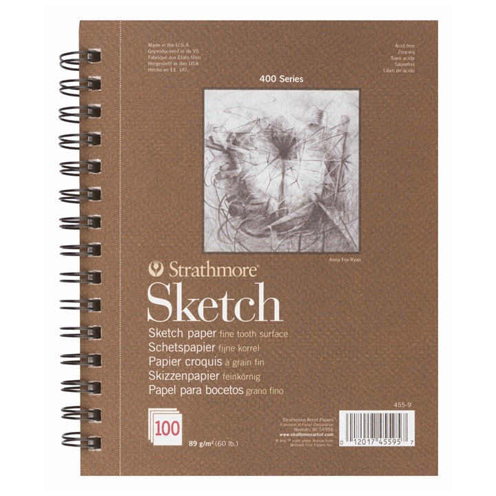 Blocco per schizzi a spirale Strathmore 100 fogli | Seleziona la dimensione