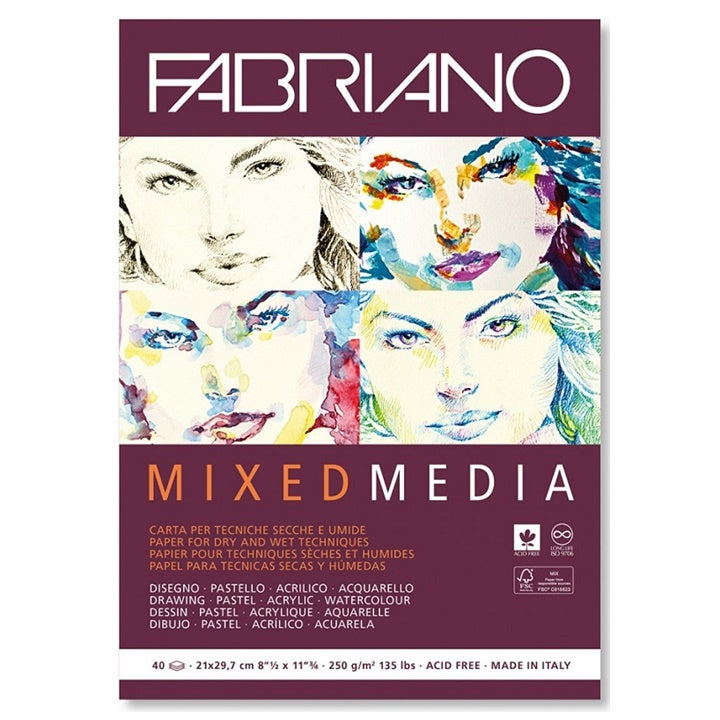 Blocco per schizzi  FABRIANO Mixed Media | dimensioni diverse