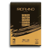 Blocco per schizzi FABRIANO SKETCH con rilegatura a spirale | dimensioni diverse
