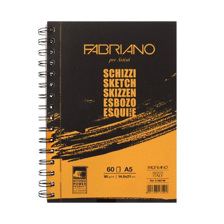 Blocco per schizzi FABRIANO SKETCH con rilegatura a spirale | dimensioni diverse
